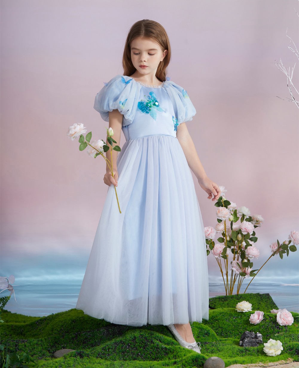 Buy Sky Blue Party Gown for Girls – Mumkins