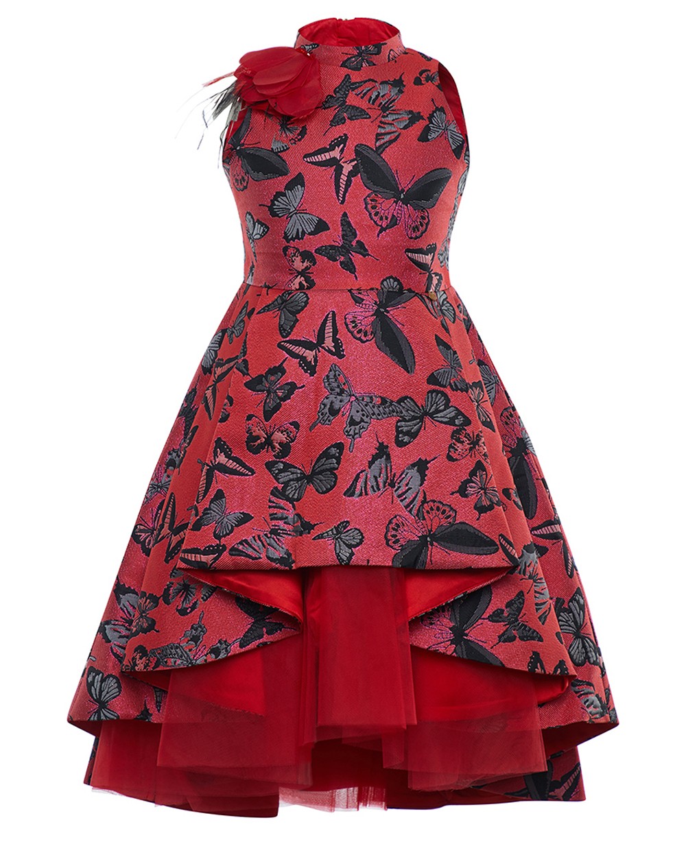 Red Brocade Supreme Dress