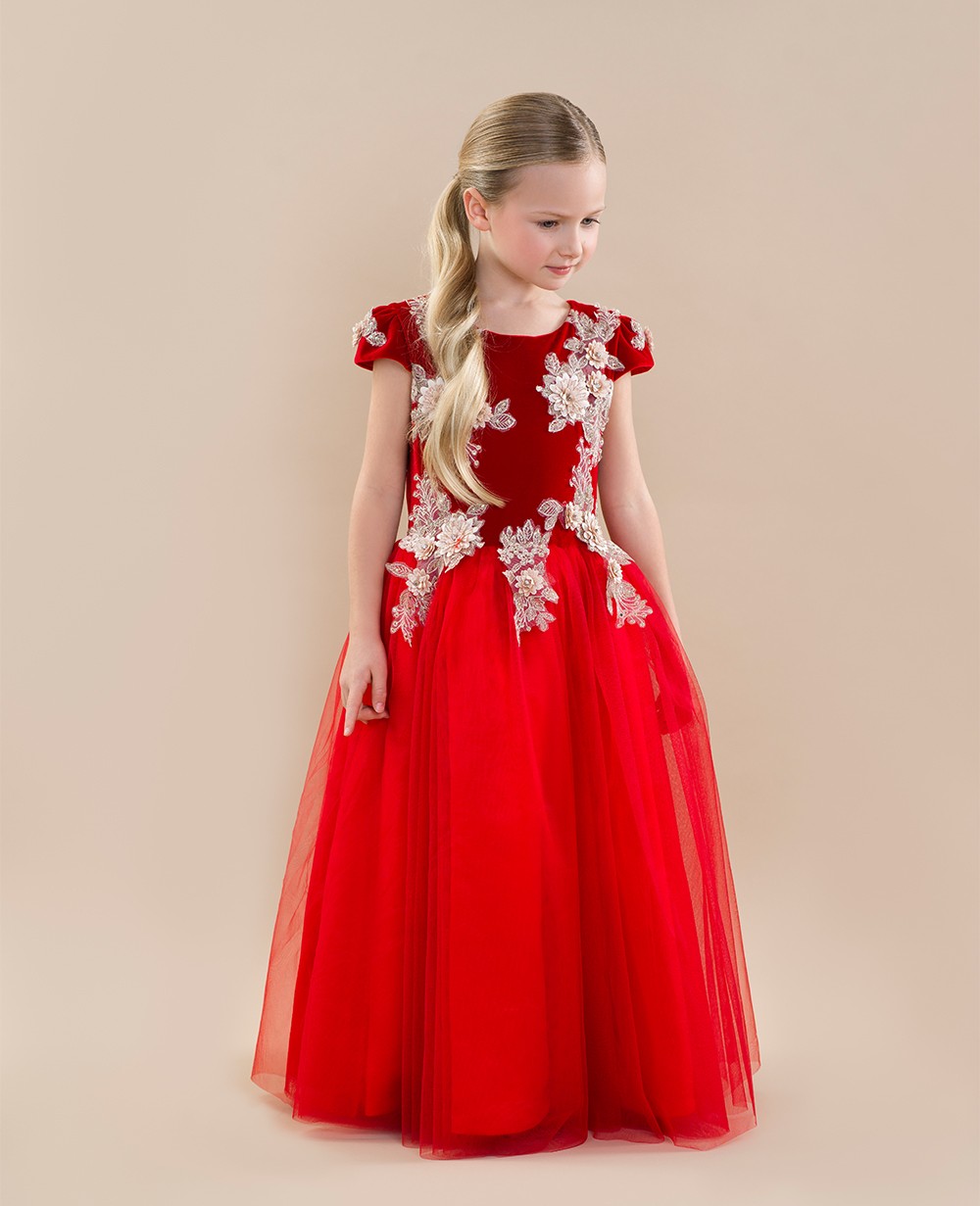 chinese dress ladies Miss Circle Women's Sacha Drop Waist Corset Puffy Mini Dress - Red