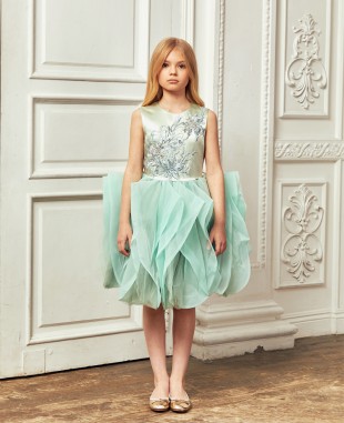 Emerald Green Mystique Tuelle Dress