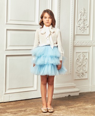 Sky Blue Tuelle Skirt