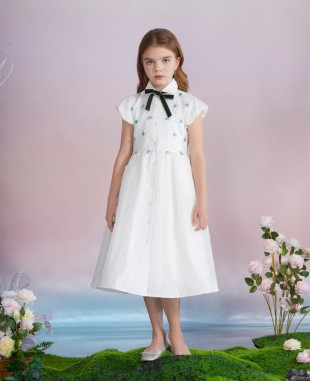 White Tuelle Butterfly Dress
