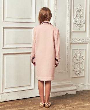 Pink Wool Trench Coat