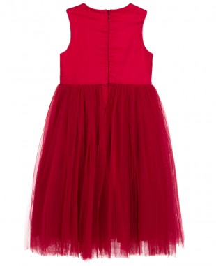 Dark Pink Lace Dress Sleeveless