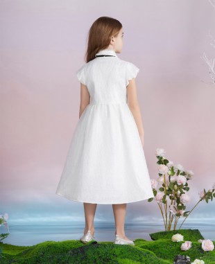 White Tuelle Butterfly Dress