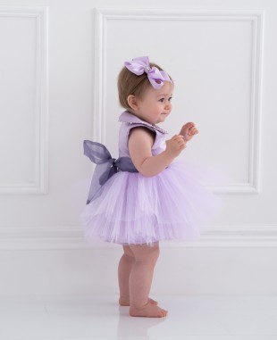 Purple Tuelle Baby Dress