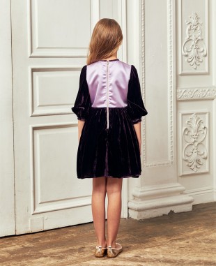 Dark Purple Velvet Dress