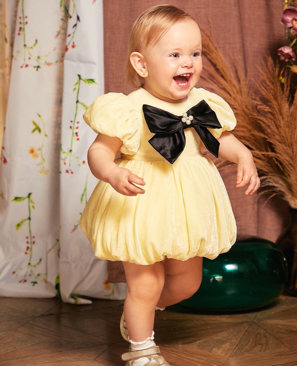 Spanish Dresses for Children Lolita Baby Girl Elegant Yellow Dress Princess  Kawaii Clothing Girls Birthday Party Ball Gown Eid - AliExpress